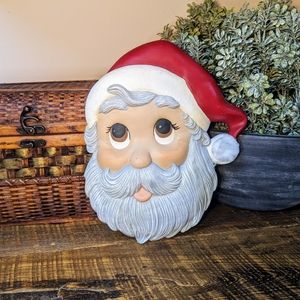 Vintage Santa Wall Decor 3D relief Hand painted Hobbyist